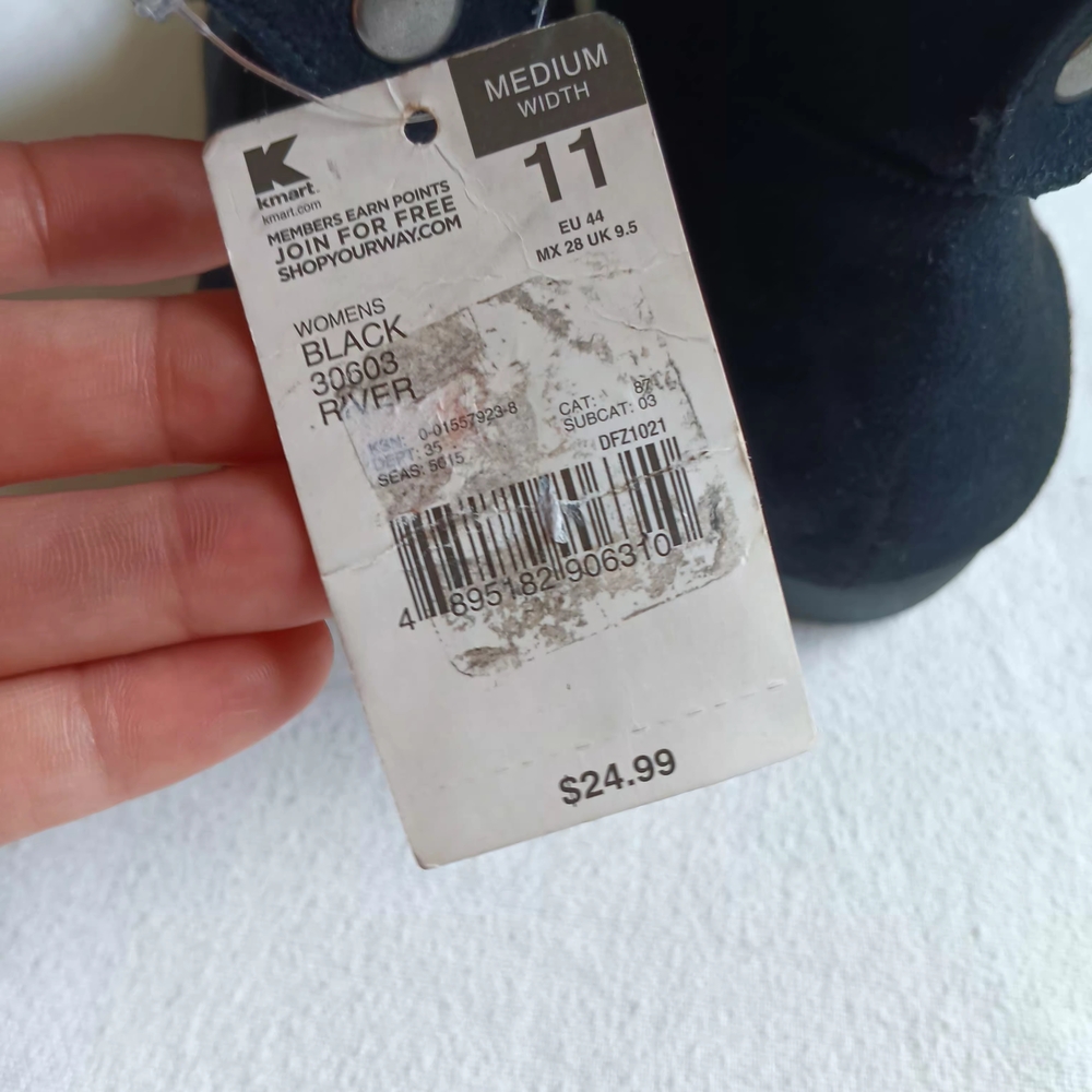 Joe Boxer Sz 11 Black Slouchy Boots W/tags (Not In Perfevt Condition...see Pics) - Picture 6 of 12